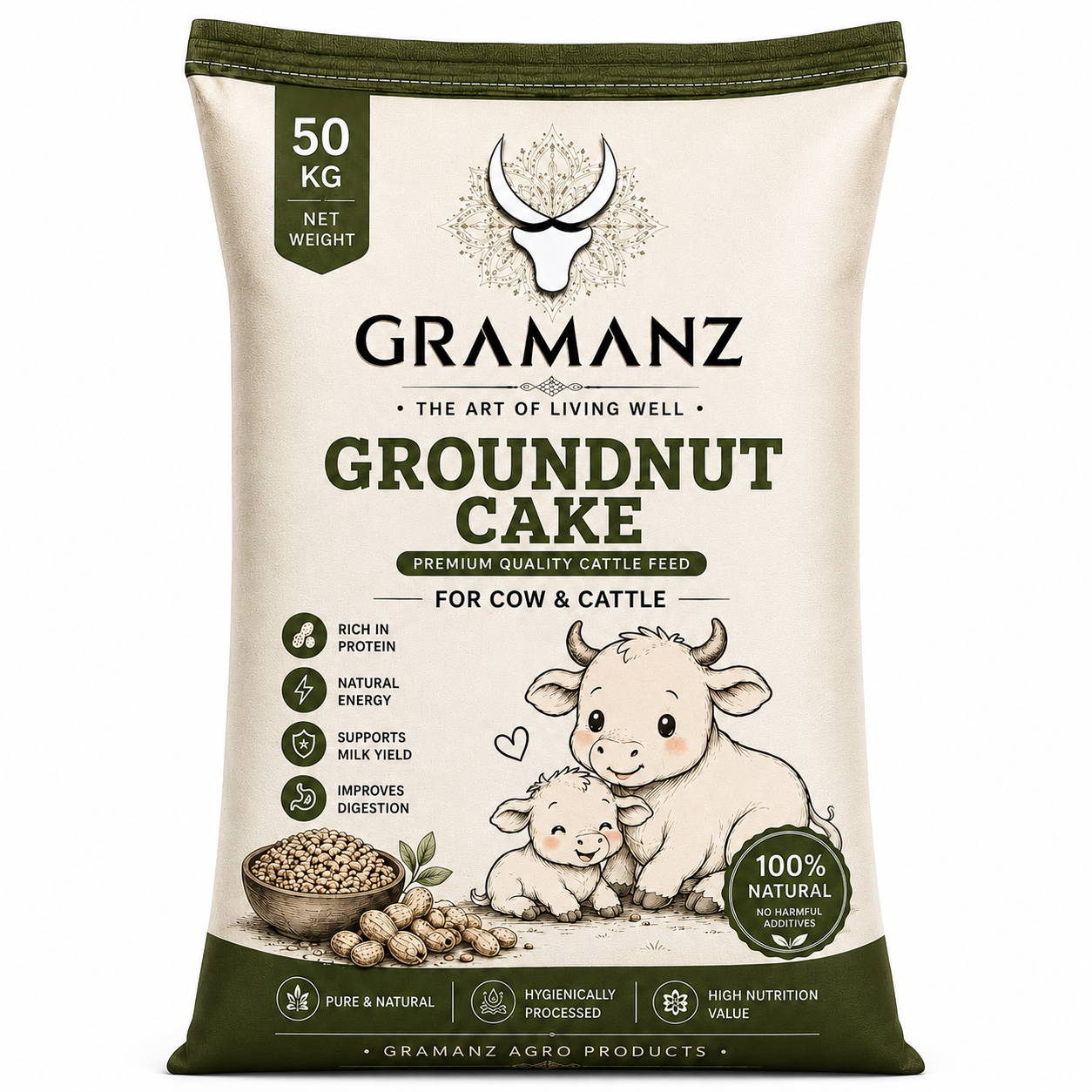 GRAMANZ GROUNDNUT CAKE FOR CATTLE