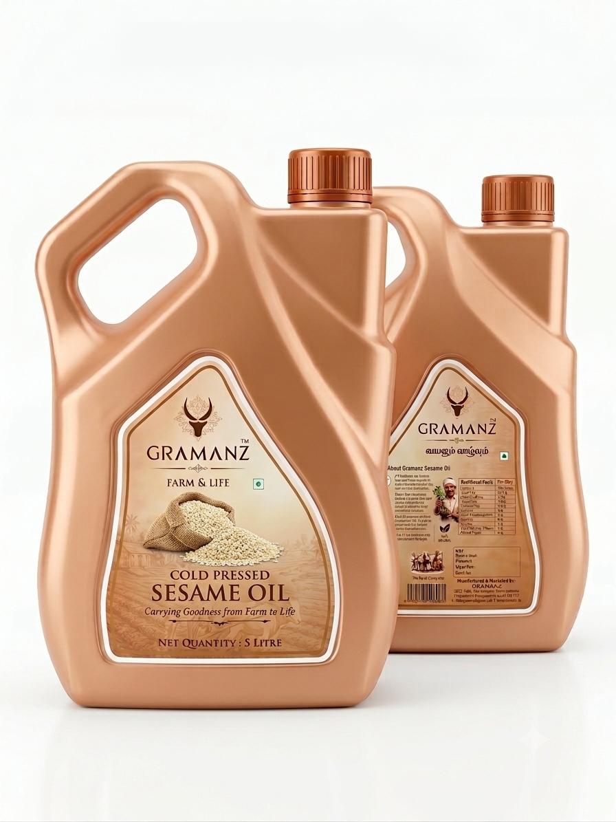 Gramanz Farm & Life Sesame Oil-5 Litres